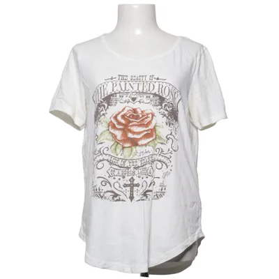 T-shirt (Wit, Meerkleurig) van No Logo Katoen, Polyester