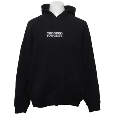Capuchon sweater (Zwart) van Crooked Tongues Katoen, Polyester