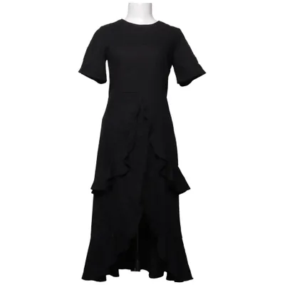 Jurk (Zwart) van Lost Ink Katoen, Linnen, Polyamide, Polyester, Viscose