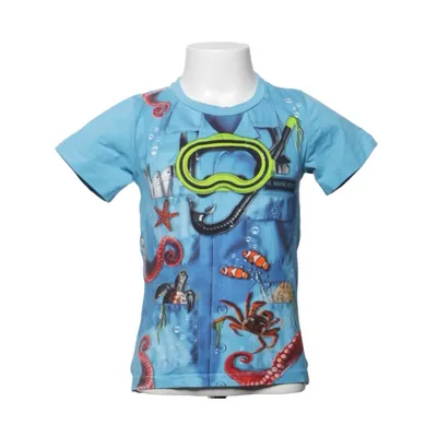 T-shirt (Bleu, Multicolore) de Nature Planet Élasthane, Coton biologique
