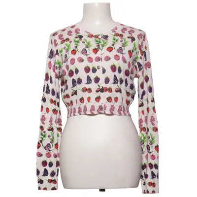 Cardigan (Wit, Meerkleurig) van Versace for H&M Katoen, Zijde