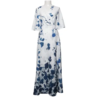 Omlottklänning (Vit, Blå) från X&Z Polyester