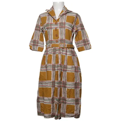 Shirt dress (Brown, White, Multicolored) from Palava Cotton, Linen
