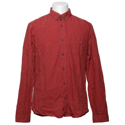 Buttondown-skjorta (Röd, Grå) från Colin's Bomull