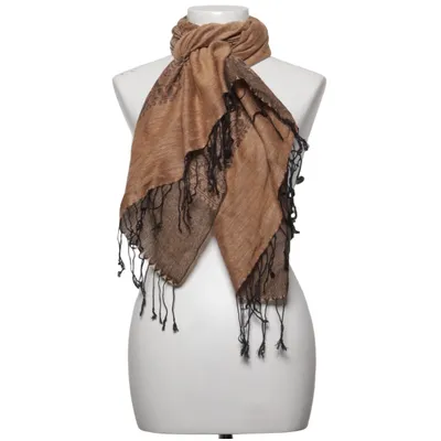 Scarf (Brown, Black) from Pashmina Silk