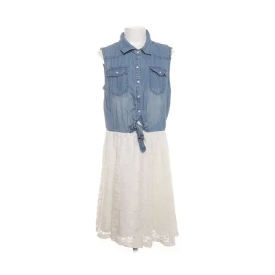 Dress (Blue, White) from Kids by Lindex Cotton, Elastane, Polyamide, Polyester