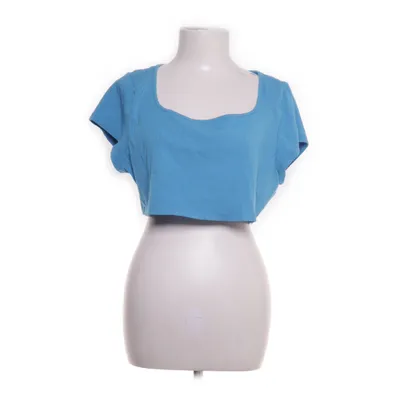 Crop top (Blå) från Shein Curve Bomull, Viskos, Elastan