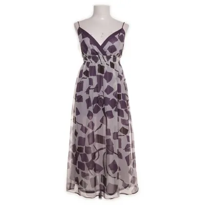 Dress (Purple, White) from Iwie Polyester, Silk