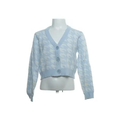 Strickjacke (Blau, Weiß) von Shein Polyester, Nylon, Viskose