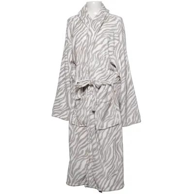 Bathrobe (White, Gray) from Kronborg Polyester
