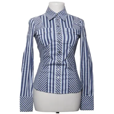 Shirt (Blue, White, Black) from Karen Millen Cotton, Elastane, Polyamide
