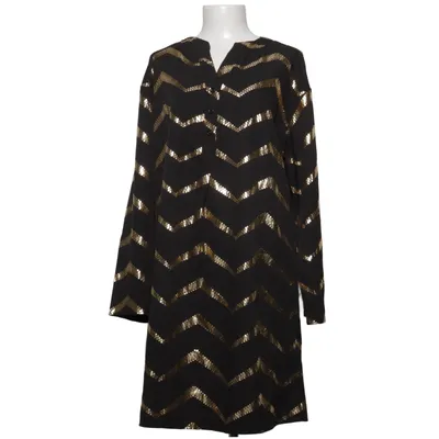 Dress (Black, Gold) from Emery Rose Elastane, Polyester