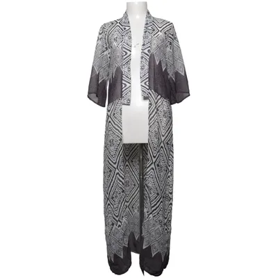 Kaftan (Black, White) from Zanzea Collection Polyester