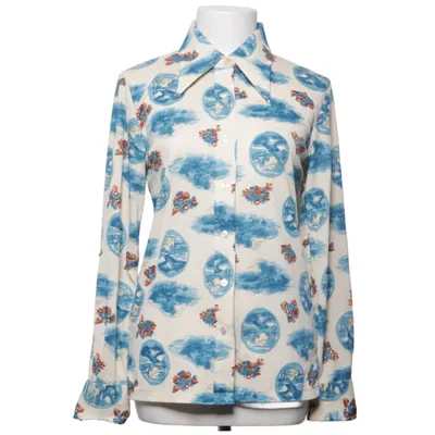 Skjorta (Blå, Beige, Flerfärgad) från Montgomery Ward Polyester