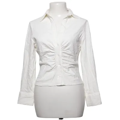 Shirt (White) from Zara Cotton, Elastane, Linen, Viscose