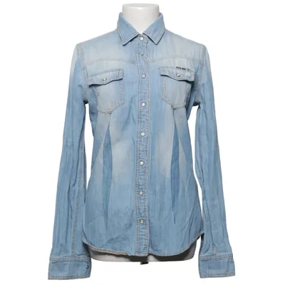 Denim blouse (Blauw) van Met Katoen