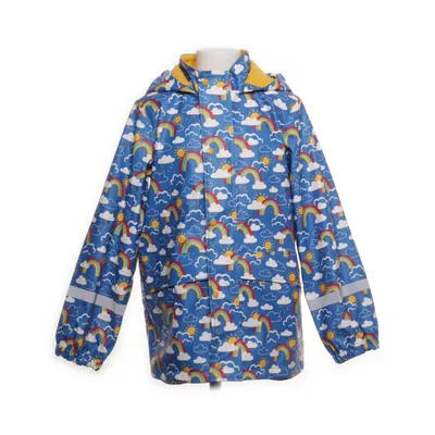 Rain jacket (Blue, Multicolored) from Frugi Polyurethane, Recycled polyester