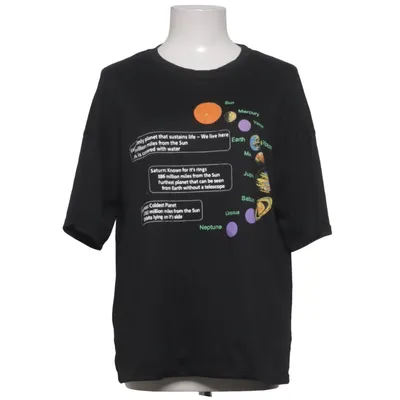 T-shirt (Sort, Flerfarvet) fra Shibo Bomuld, Polyester
