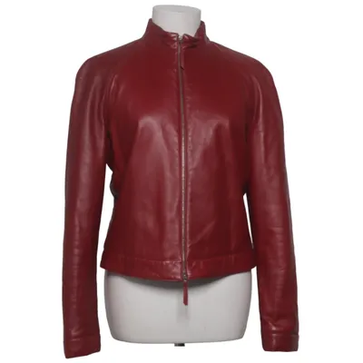 Leren jack (Rood) van Armani Collezioni Leer, Polyester