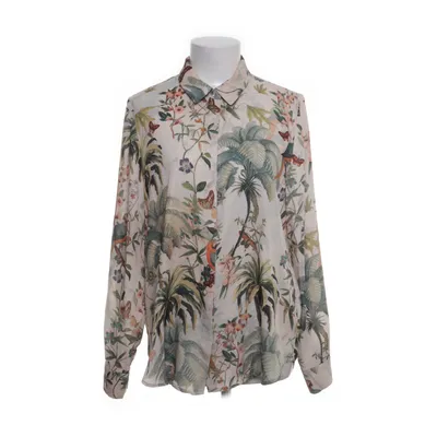 Blouse (Beige, Brown) from H&M Modern Classic Polyester
