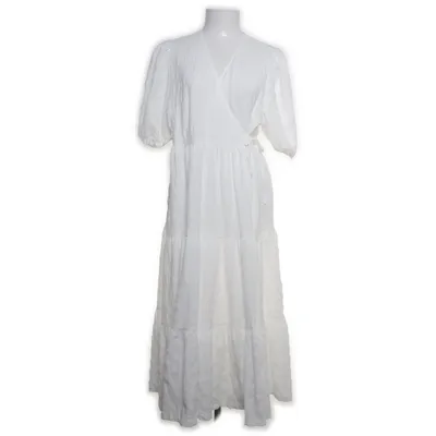 Wrap dress (White) from Monki Elastane, Polyester