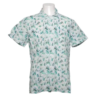 Short sleeve shirt (White, Green) from Robbie Moor Cotton