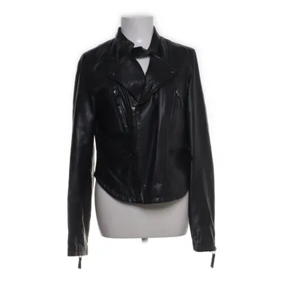 Läderjacka (Svart) från Zara Basic Polyester, Skinn