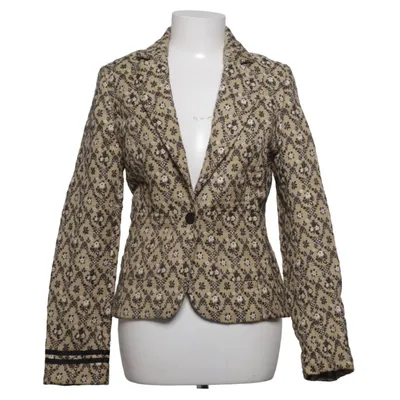 Blazer (Beige, Noir, Blanc) de Múus Acétate, Acrylique, Coton, Lin, Polyester, Viscose