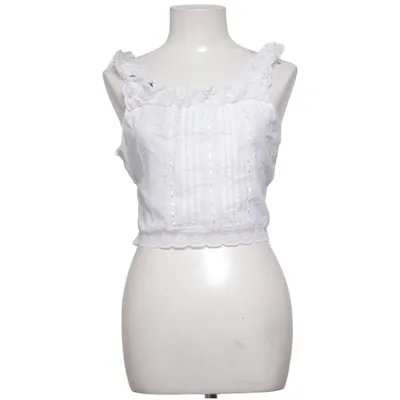 Crop top (Wit) van Adessa Katoen