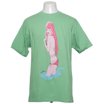 T-shirt (Grøn, Flerfarvet) fra Stüssy Bomuld