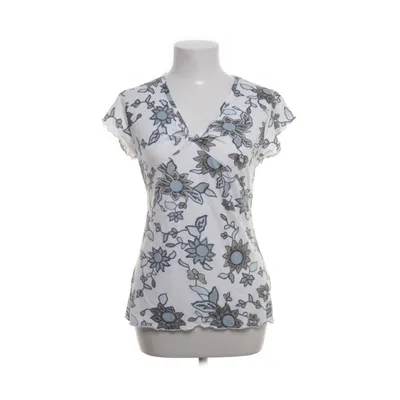 Top (White, Multicolored) from Mingel Cotton, Viscose
