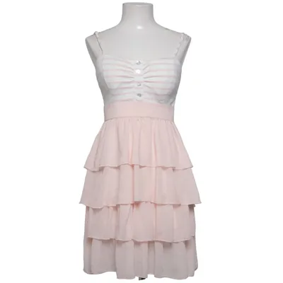 Dress (Pink, White) from Blind Date Casual Polyester, Viscose