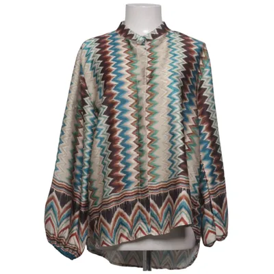 Blouse (Beige, Blauw, Bruin) van Mirelle Elastaan, Polyester
