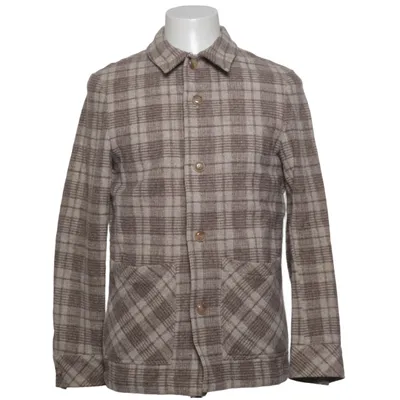 Overshirt (Brown, Multicolored) from Cavaliere Wool