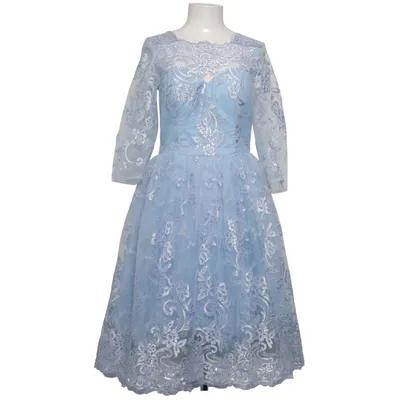 Jurk (Blauw, Zilver) van Chi Chi London Polyamide