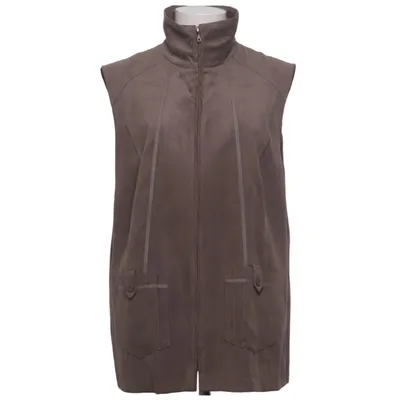 Gilet d'extérieur (Marron) de Atelier Creation Acétate, Polyester