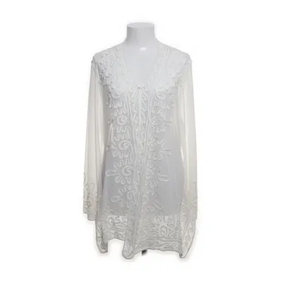 Cardigan (White) from Opl Fashion Polyester