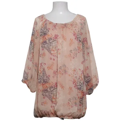 Blouse (Beige, Multicolored) from Mei Polyester