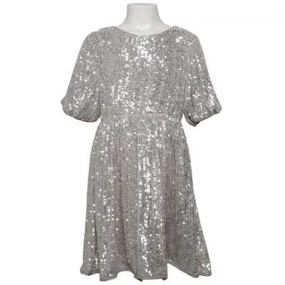 Kjole (Beige, Sølv) fra H&M Kids Polyester, Elastan