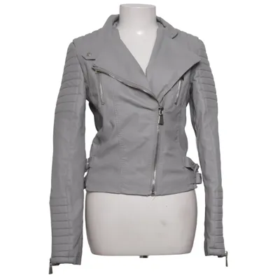 Biker jacket (Gray) from Voyelles Polyester, Polyurethane