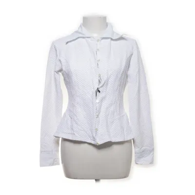 Chemise (Blanc) de Rayure Coton, Élasthane, Polyamide