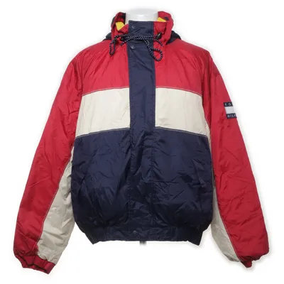 Dunjakke (Rød, Blå, Hvid) fra Tommy Hilfiger Dun, Fjer, Polyamid