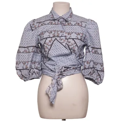 Wrap blouse (Blue, Multicolored) from Ganni