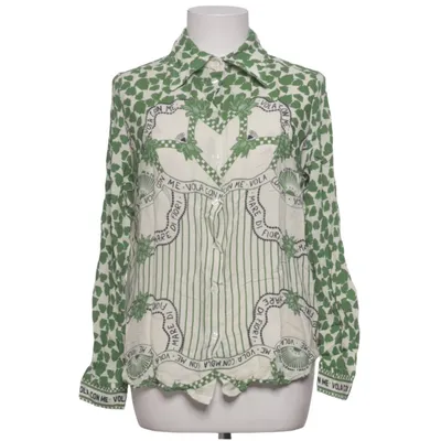Blouse (Green, White, Multicolored) from Même Road Viscose