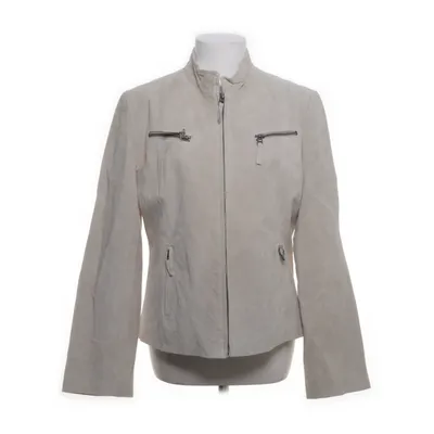 Leren jack (Grijs) van Joy Polyester, Leer