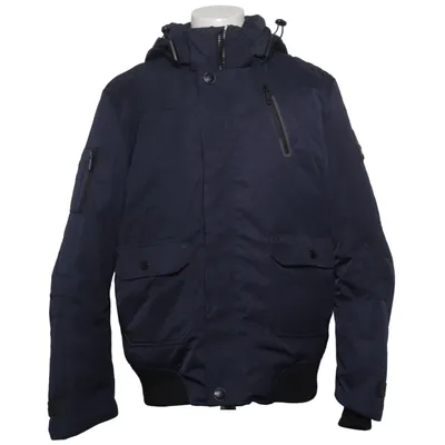 Down coat (Blue) from Point Zero Down, Feather, Polyamide, Polyester