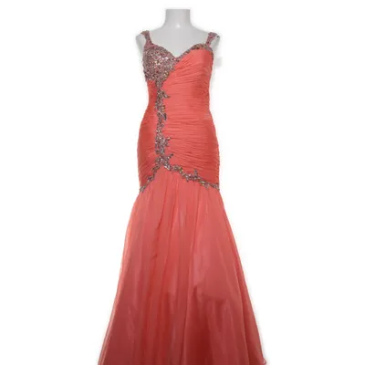 Aftonklänning (Orange) från Edessas Mode Polyester