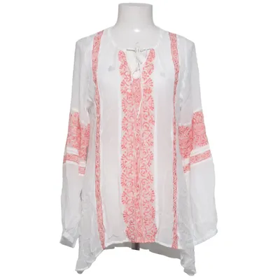 Bluse (Hvid, Orange) fra Sira Viscose