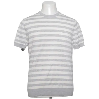 T-shirt (Gris, Blanc) de Suitsupply Coton, Soie
