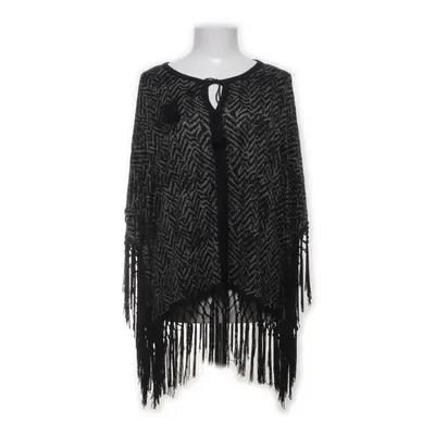 Poncho (Black, Multicolored) from Isolde Viscose